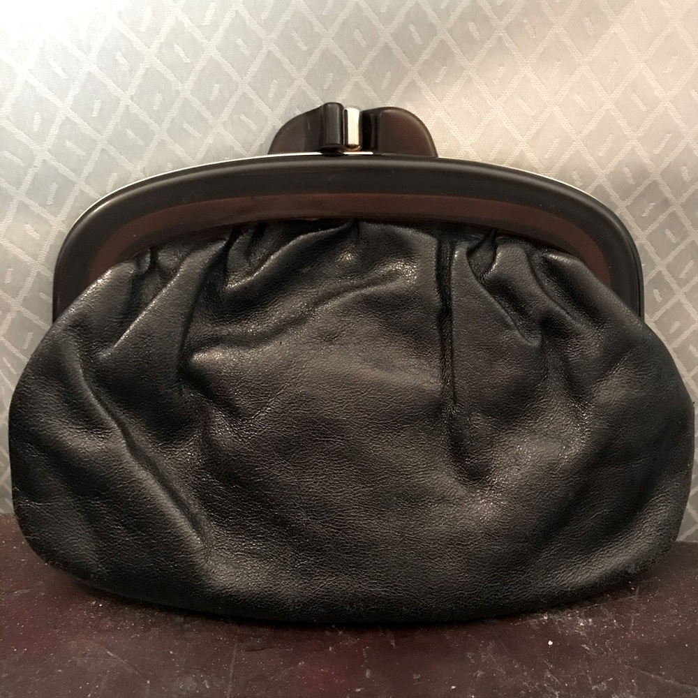 Vintage Leather Italian Clutch Purse